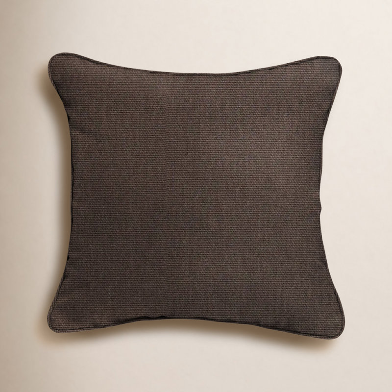 Tinsley Sunbrella® Outdoor Reversible Throw Pillow, Dark Brown, 24" x 24"
