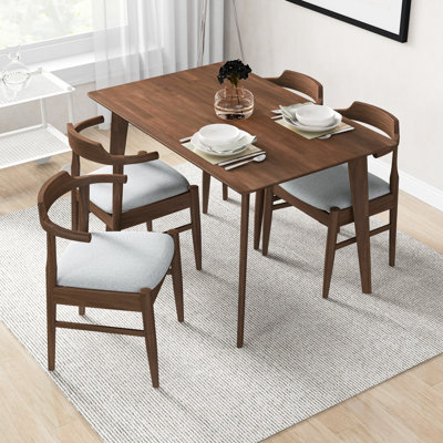 Kayly 4 - Person Solid Wood Solid Wood Top Four Leg Dining Set