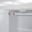 Lit mezzanine Modern Silhouette, mobilier de chambre double avec espace de travail de rangement intégré, fabrication en bois massif blanc