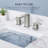 Square Widespread Bathroom Faucet 3 Hole, 2-handle Bathroom Sink Faucet with Drain Assembly-95856650-125421762