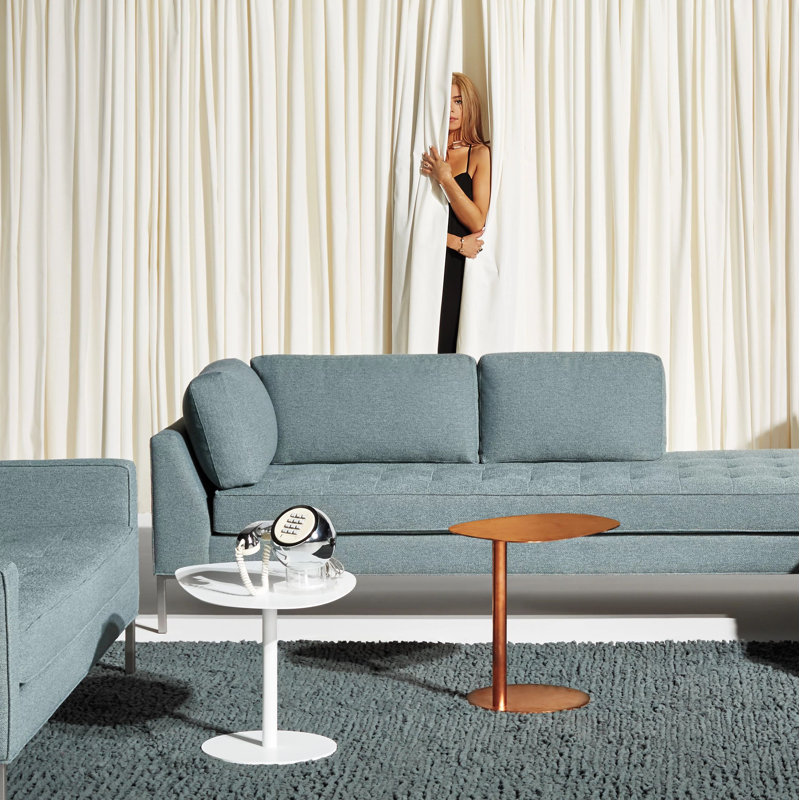 Swole Single End Table, White, 20" H x 20" W x 15" D