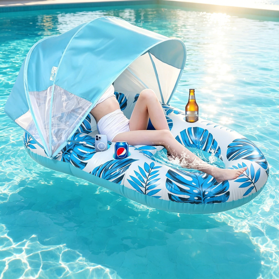 Inflatable Floating Chair Pool Lounger Raft, Adult Size Inflatable Pool Floaties for Swimming Pool Beach Water Fun