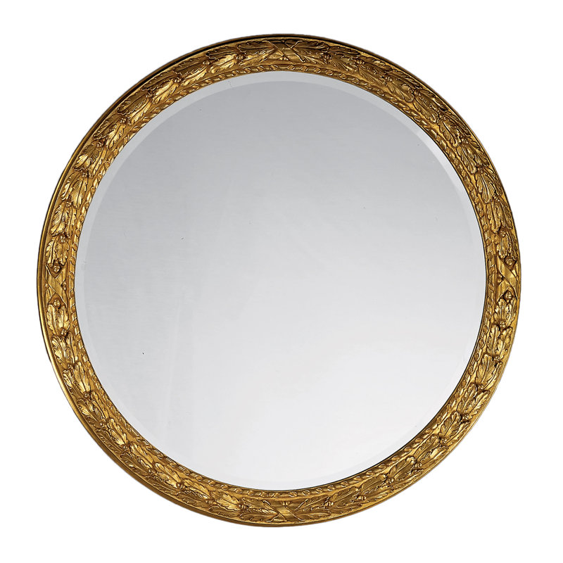 Miroir décoratif rustique, 42 po x 42 po, Or