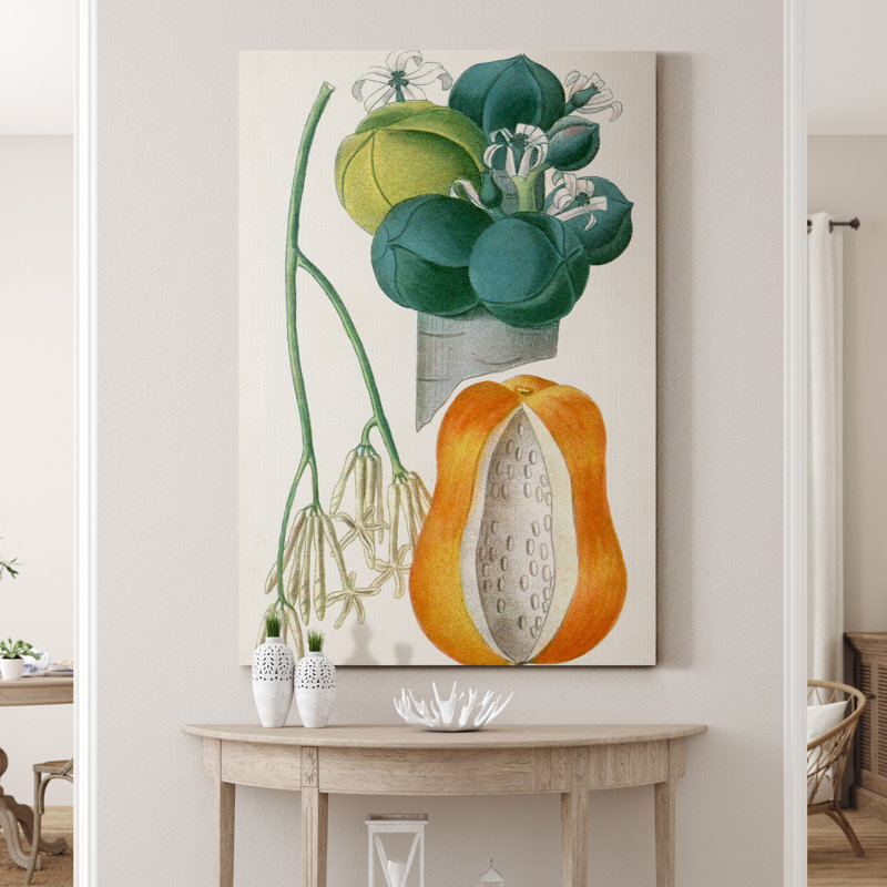 Reproduction d’art sur toile tendue « Turpin tropical fruit XII », H 48 po x l 32 po x P 1 po