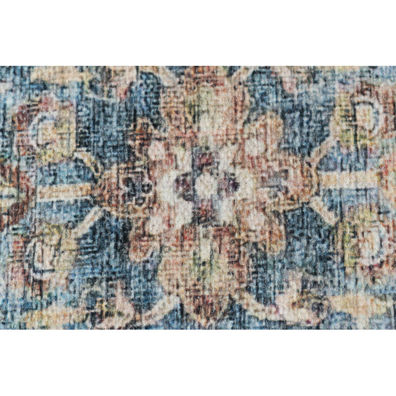ELISE 2.6X7.6 6301-351 RED/BLUE/BEIGE, Runner 2'6" x 7'6"