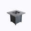 Table de foyer d'extérieur en acier avec couvercle H 25 po x l 30 po