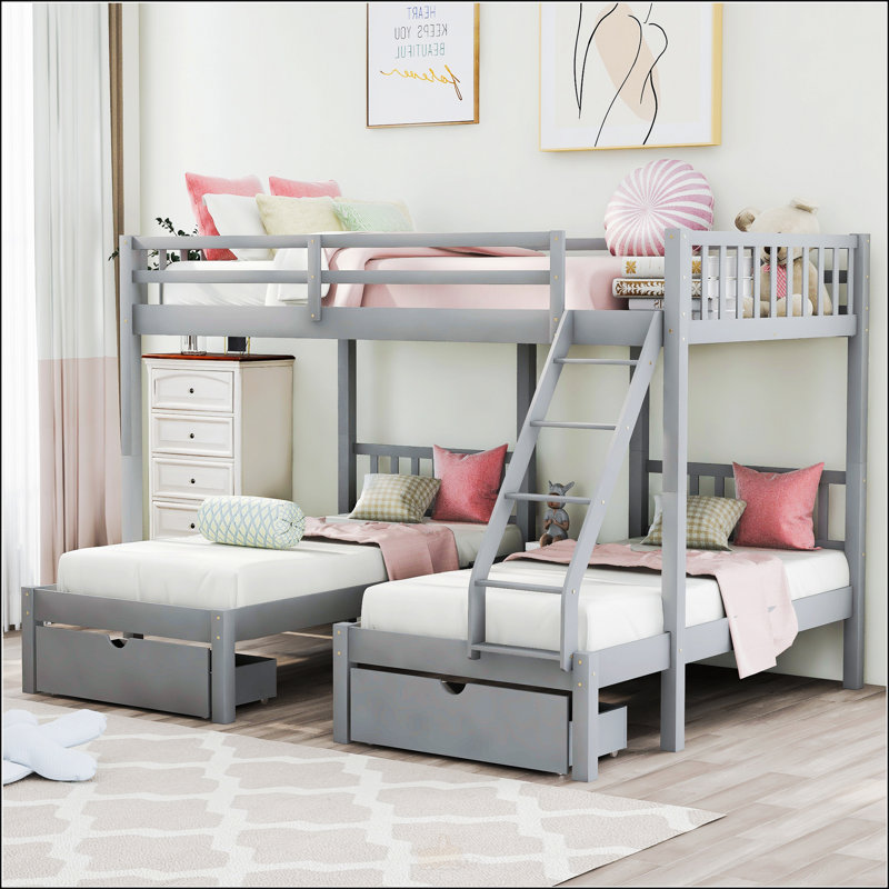 Full Over Twin And Twin Bunk Bed