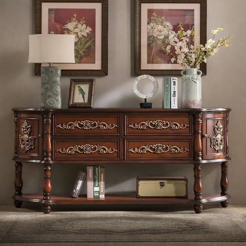 Console American Retro, Brun, H 34,25 po x l 78,74 po x P 15,75 po