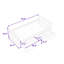 Lit plateforme simple en bois avec deux tiroirs de rangement-1789327943