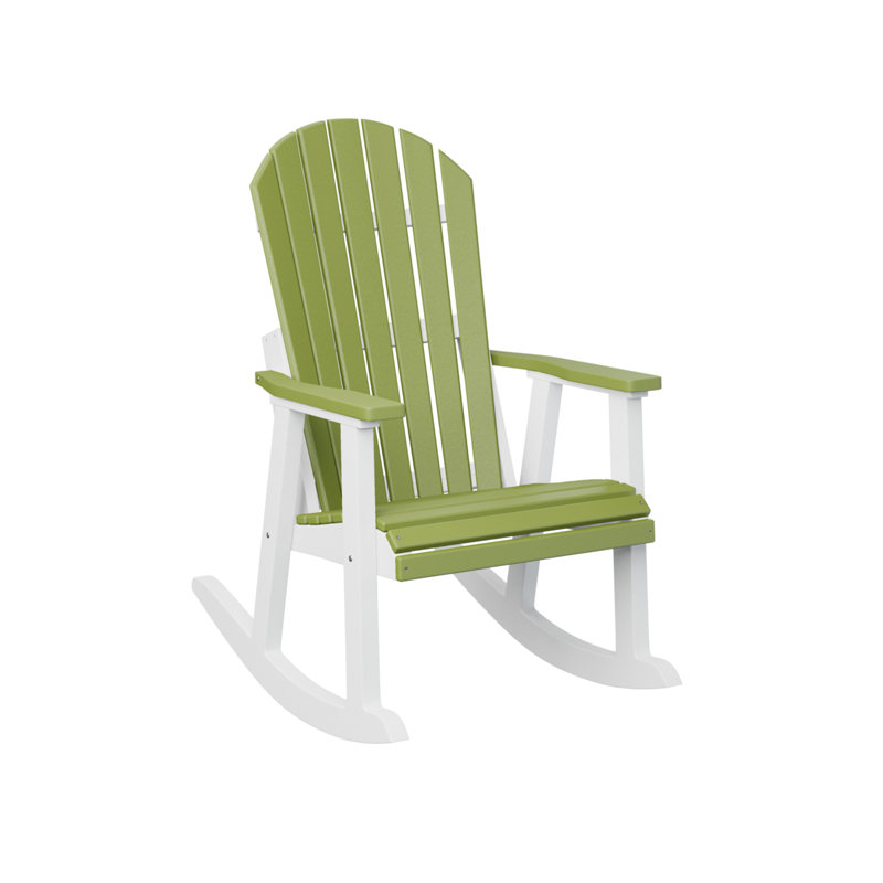 Fauteuil berçant berlinois berlinois, Vert kiwi / blanc