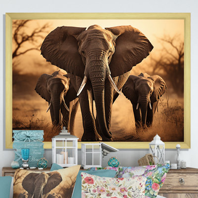 «Elephant Shadows Of Serenity I», art sur toile éléphant