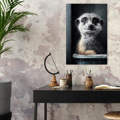 Art mural abstrait contemporain suricate 1 suricate