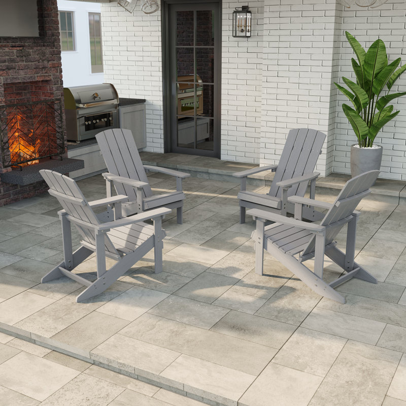  Chaise Adirondack Hips, Gris clair