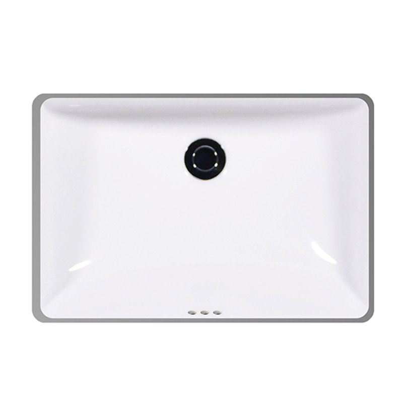 Icera Muse 15.5'' Vitreous China Rectangular Bathroom Sink with Overflow, White