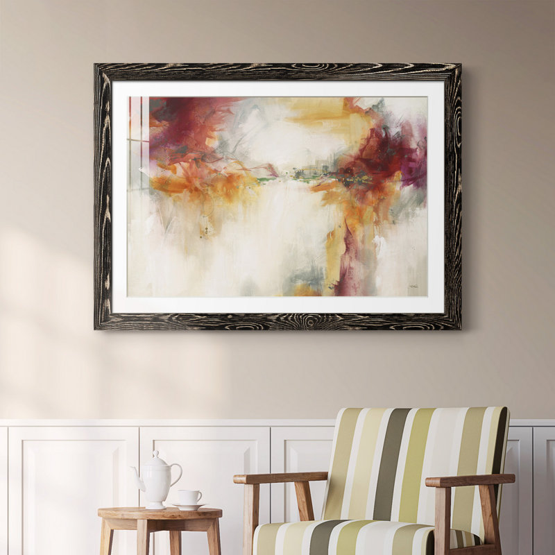 Toile tendue avec châssis Amber Winds, Papier avec cadre noir, H 22,5 po x l 30,5 po x P 1,5 po