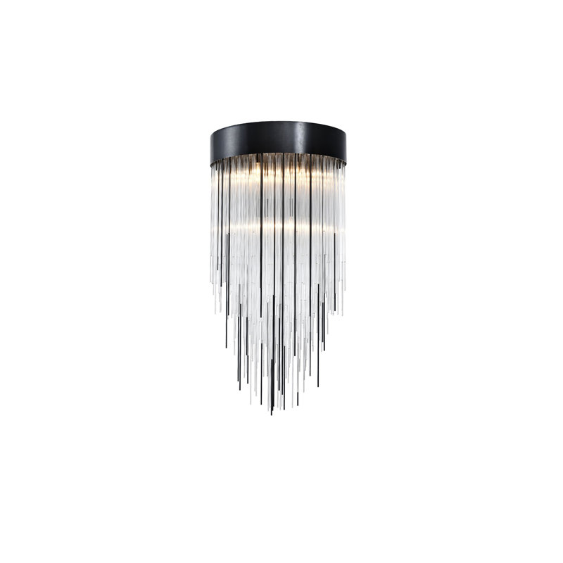 Lustre à 4 lumières Conyantham, Noir brossé satiné