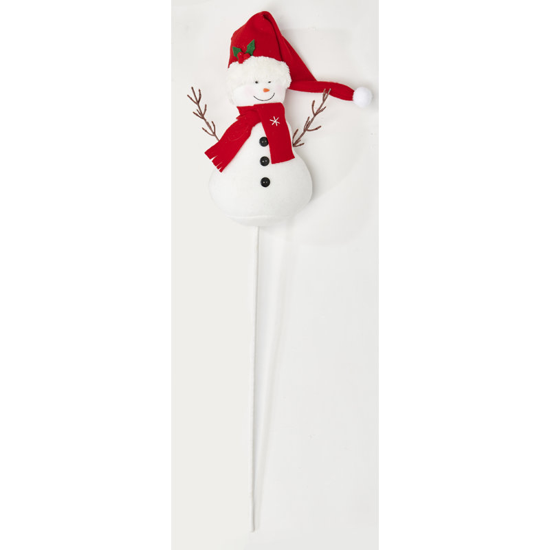 Piquet de jardin bonhomme de neige