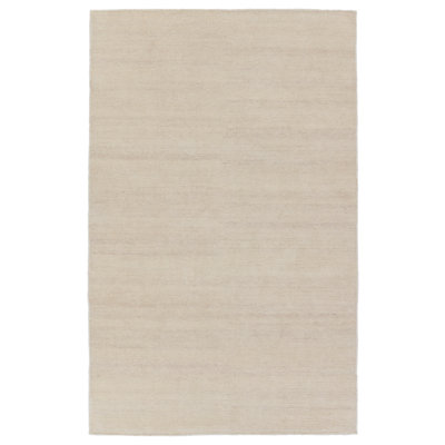 Normanno Limon Solid Cream/ Light Brown Runner Rug