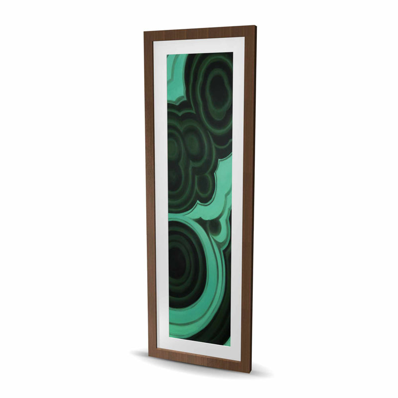 Malachite, reproduction de pierre encadrée rétro