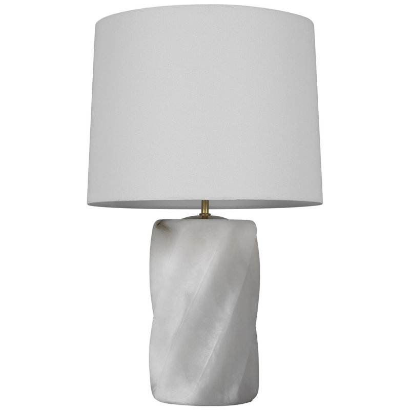 AERIN Ripley 25" Torsade Table Lamp with Linen Shade, 24.5" H x 15" W x 15" D