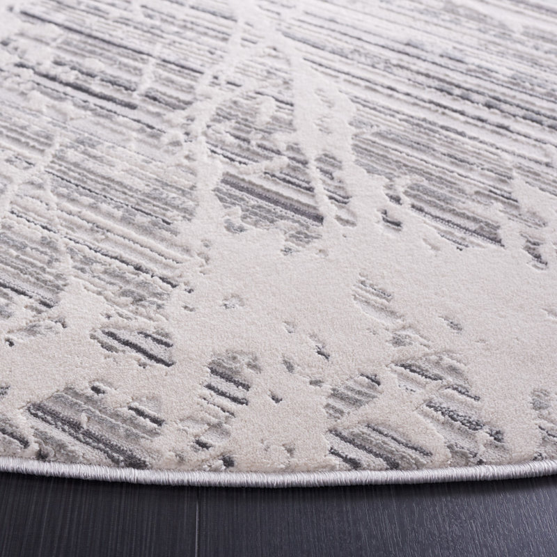 Kondon Performance Abstract Rug, Round 6'7"