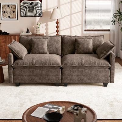 Mandurah 76.8" Chenille Modular Sectional Sofa