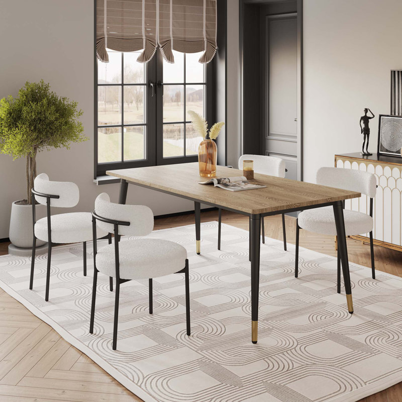 Woker Furniture Dining Chairs Set Of 2, Black, White