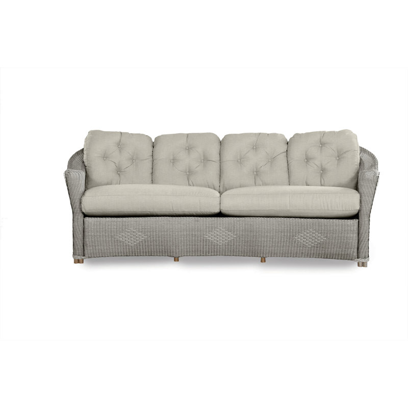 Reflections Outdoor 4 - Seat Patio Sofa, Sailcloth Seagull, Pewter