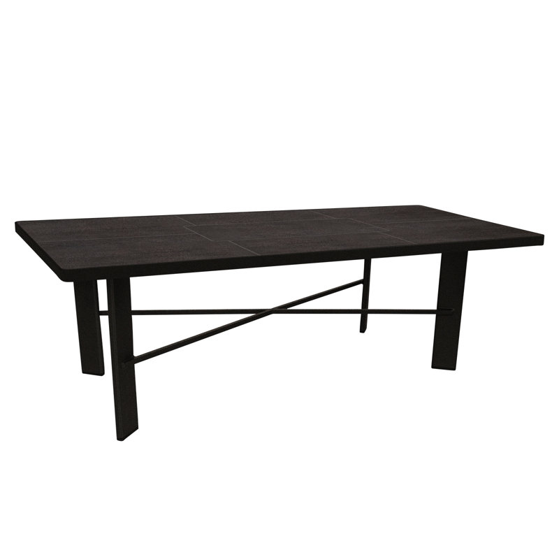 Outdoor Rectangle Coffee Table, Carbon Black, Urban Shift