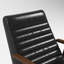 Fauteuil inclinable moderne en cuir Irie Mid-Century avec structure en bois massif-911333721