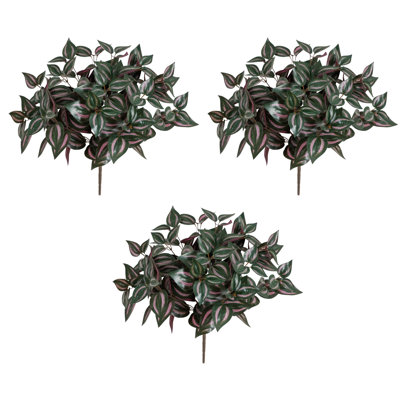 19In. UV Resistant Artificial Wandering Jew Bush (Indoor/Outdoor)- Set Of 3
