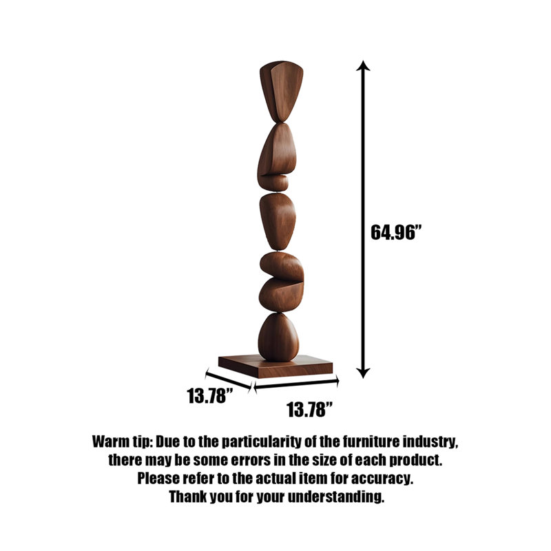 64.96" Brown Wood Decorative Objects