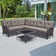 Schutt Wicker 6 - Person Modular Patio Conversation Sets with Cushions