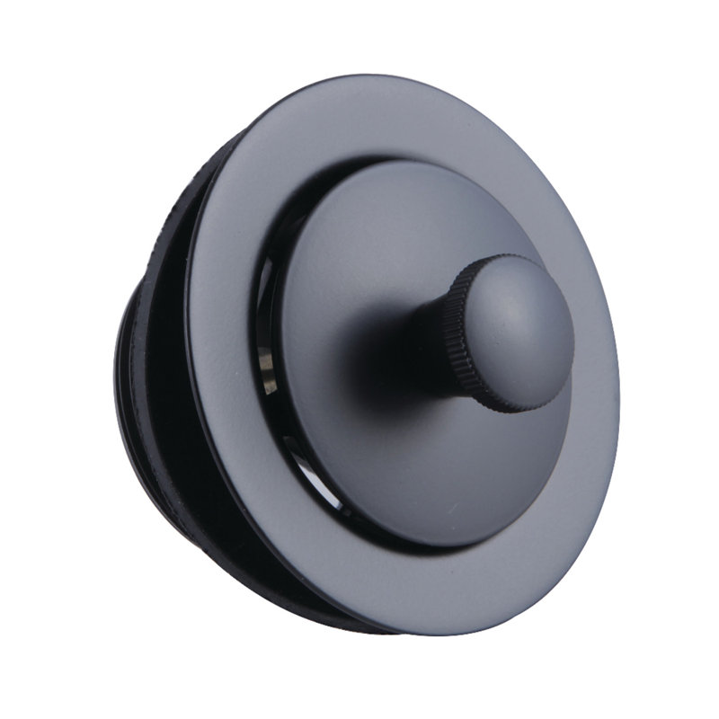 Kingston Brass Made To Match Brass Lift and Turn Tub Drain, Matte Black