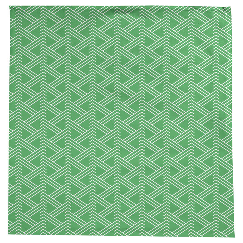 Classic Zig Zag Tablecloth, Green/White