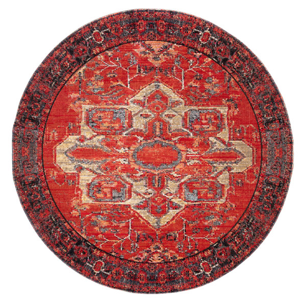 AllModern Oliver Oriental Red Indoor/Outdoor Area Rug & Reviews | Wayfair