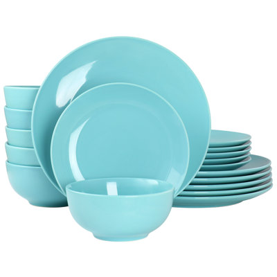 Pecolia Piece Porcelain China Dinnerware Set - Service for 6