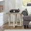 Table de bout contemporaine Luno, gris vieilli et beige-129472296-129472295
