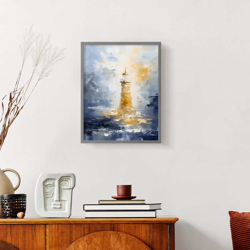 Série NAUTICAL DLIV - Impression encadrée de qualité supérieure - Prêt à être accroché - Aucun clou requis, Gris