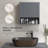 Kleankin Farmhouse Bathroom Wall Cabinet with Open and Adjustable Shelves, Perfect for Organized Storage and Rustic Decor