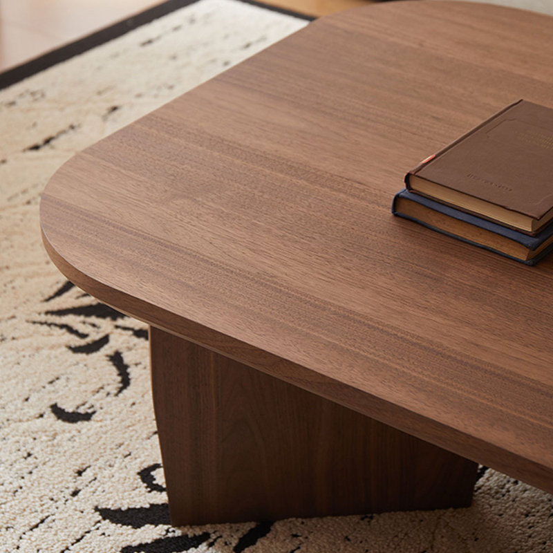 Table basse minimaliste moderne en bois massif, H 14,96 po x L 47,24 po x l 23,62 po