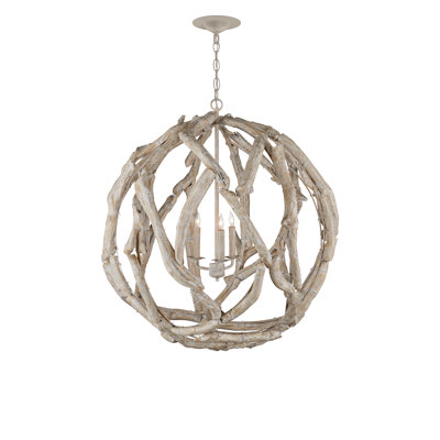 Driftwood Dimmable Globe Chandelier