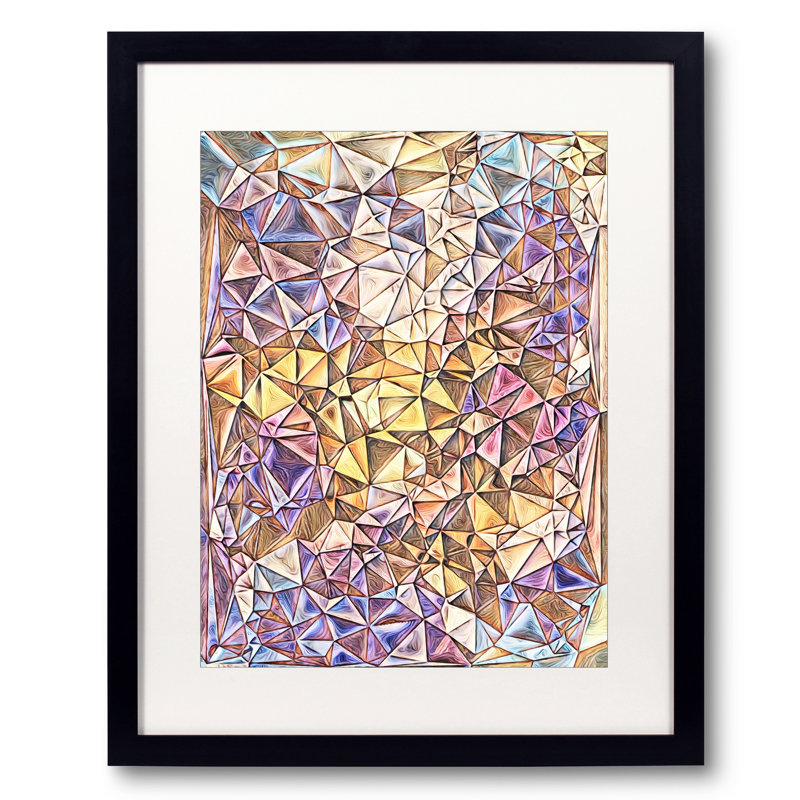 Polygon Study: Amber Shades Print by Tanna Gx, 20" H x 16" W