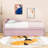 Twin L-Shaped Upholstered Daybed with Pop Up Trundle-97038308