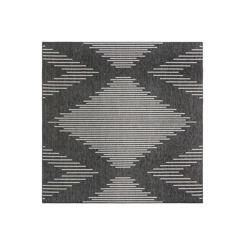 Striped Indoor / Outdoor Rug, Rectangle 10' x 13'1"