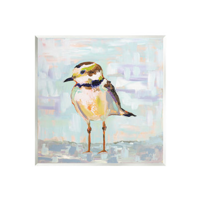 " Coastal Plover Patchwork Abstract " by Jeanette Vertentes Painting Print