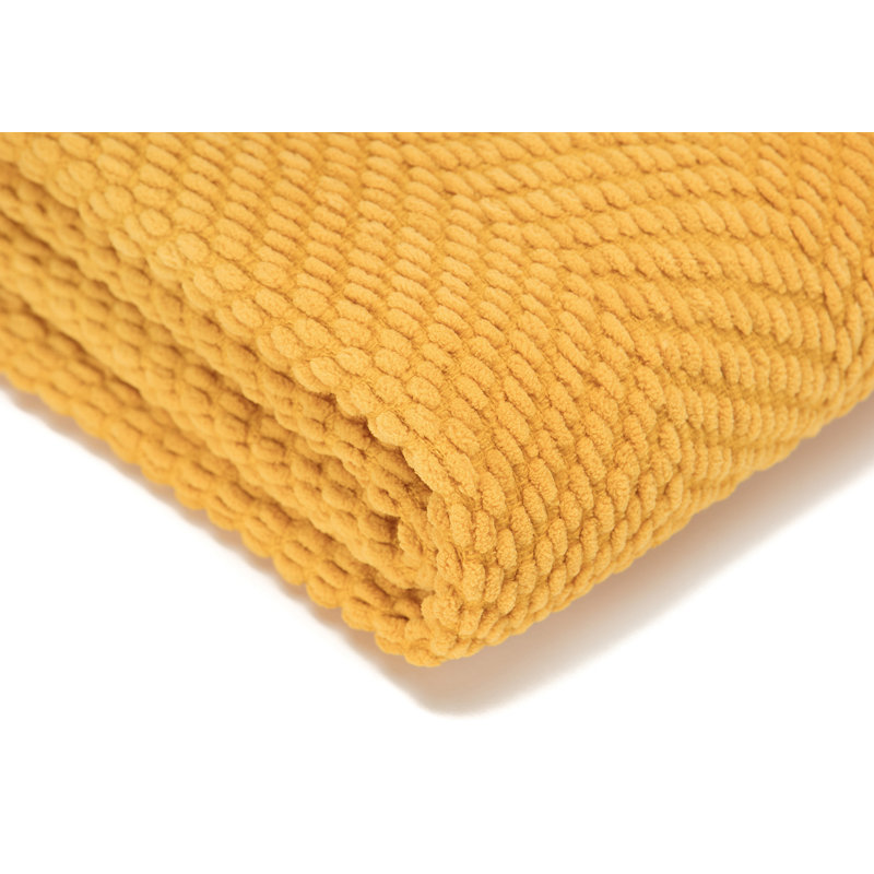 Jeté tricoté texturé , Doré, l 65 po x L 50