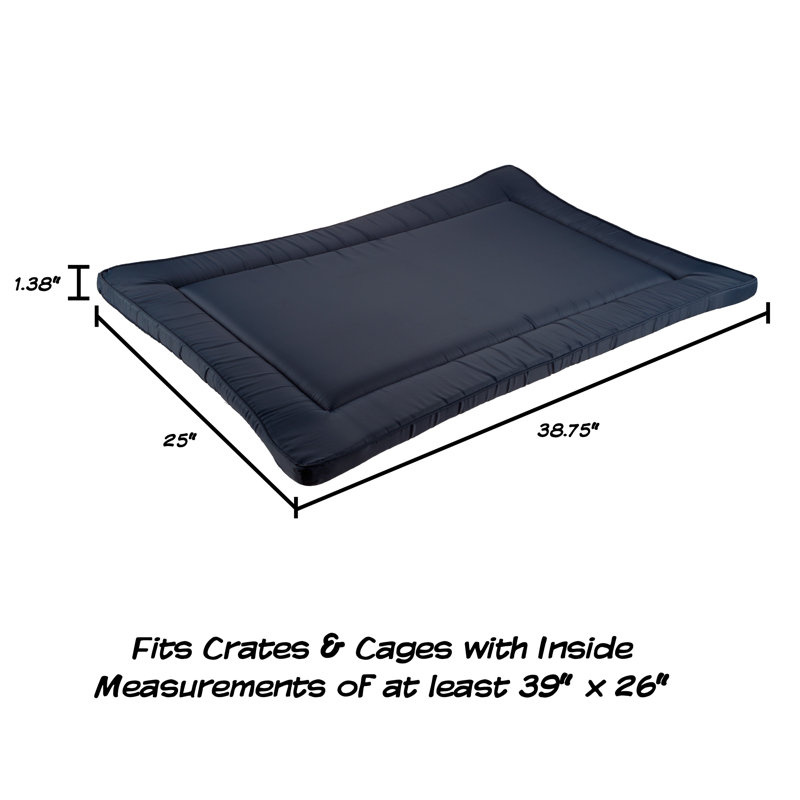 Coussin imperméable PETMAker, Bleu marine, Très grand (l 38,75 po x P 25 po x H 1,38 po)
