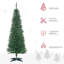 HOMCOM Pencil Slim Artificial Christmas Tree with Study Stand Tips Green-35241483