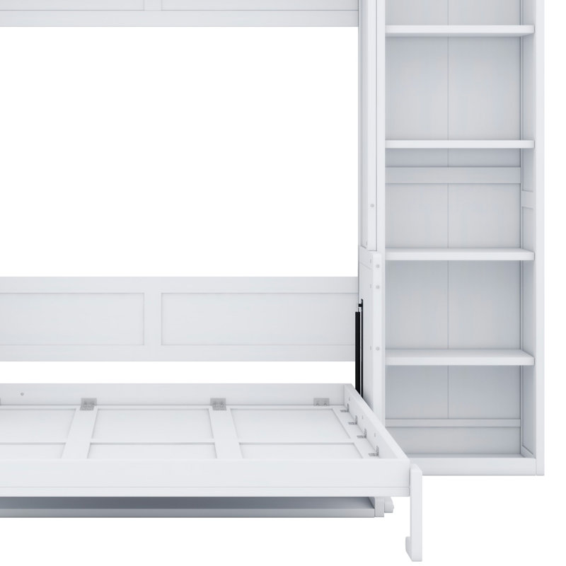 Lit escamotable avec bureau et bibliothèque Murphy, Lit double